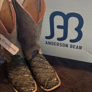 Anderson Bean FISH exotic Western Boots